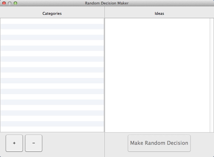 Random Decision Maker 1.1 : Main Window