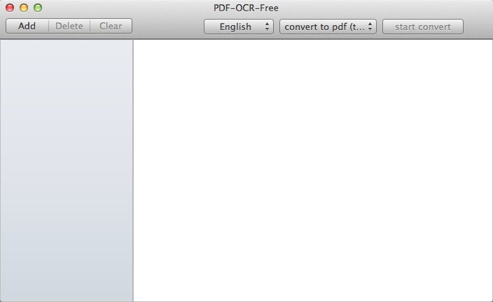 PDF-OCR-Free 1.2 : Main Window