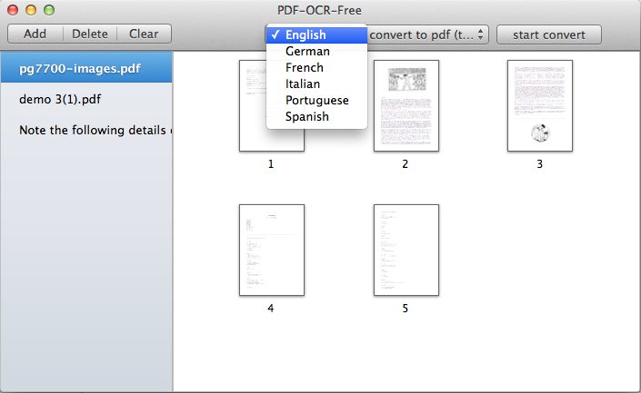PDF-OCR-Free 1.2 : Language Options