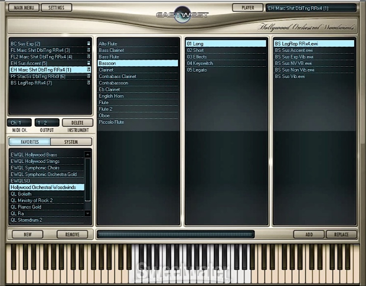 Hollywood Orchestral Woodwinds 1.0 : Main Window