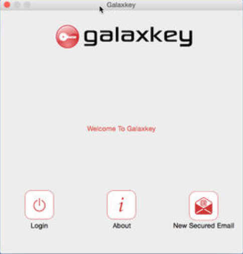 Galaxkey 1.2 : Main Window