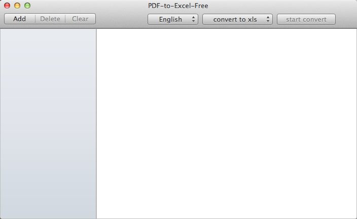 PDF-to-Excel-Free 1.1 : Main Window