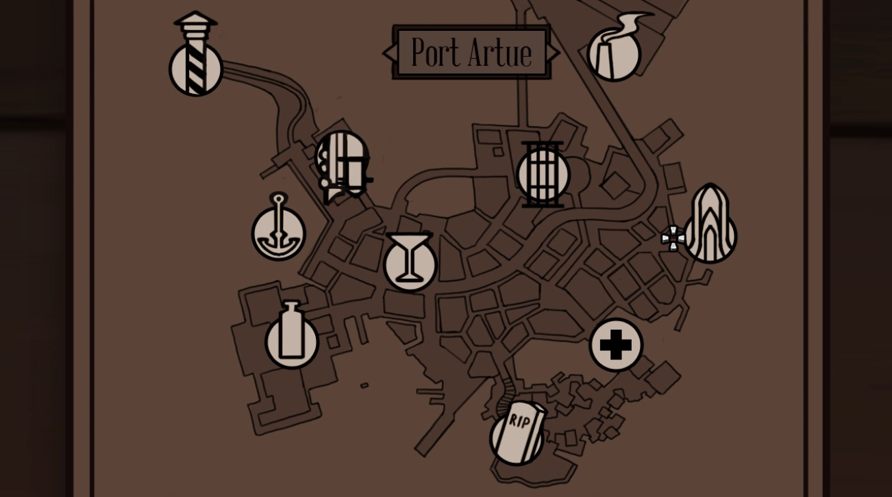 The Journey Down Chapter Two 2.1 : Port Artue Map
