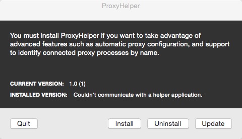 ProxyHelper 1.0 : Main window