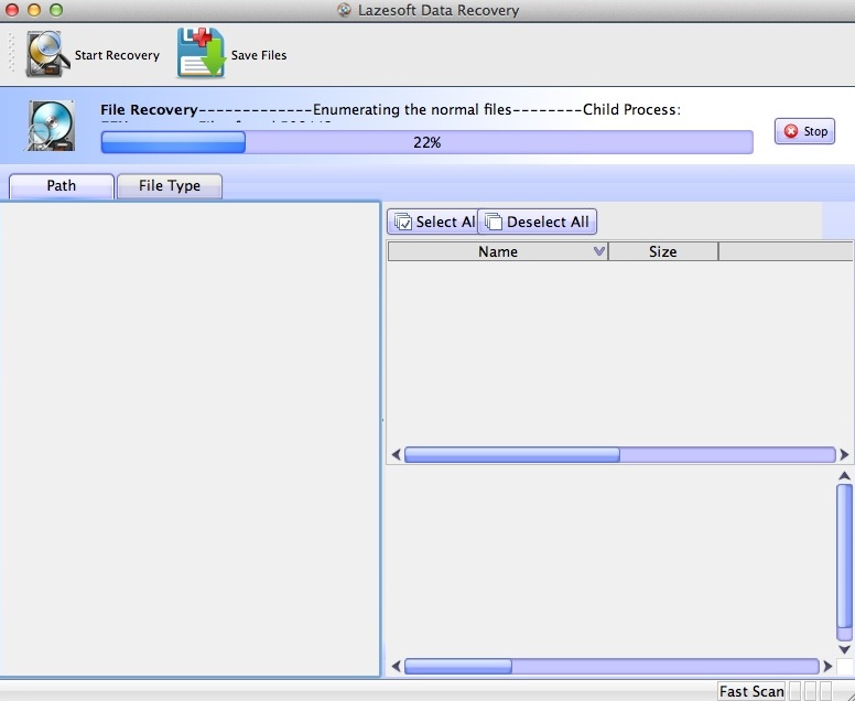 Lazesoft Mac Data Recovery 2.0 : Lost Data Recovery Scanning Process