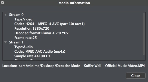 iReal Mac Blu-ray Player 3.2 : Checking Video Information