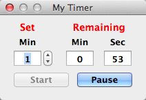 My Timer 1.0 : Countdown Window
