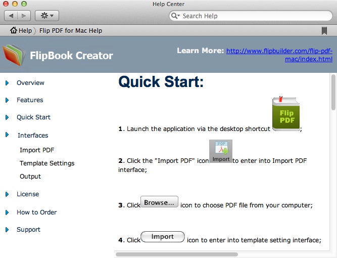 FlipBook Creator for Mac 2.3 : Help Guide