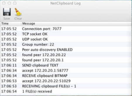 NetClipboard 1.1 : Main Window