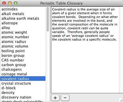 Periodic Table 5 5.0 : Periodic Table Glossary