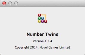 Number Twins 1.3 : About Window