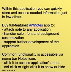 Antnotes 1.5 : Help Guide