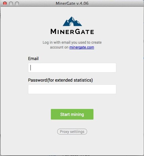 MinerGate : Main window