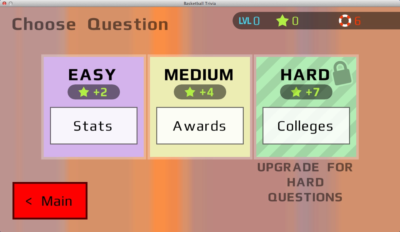 Basketball Trivia 1.4 : Selecting Question Type