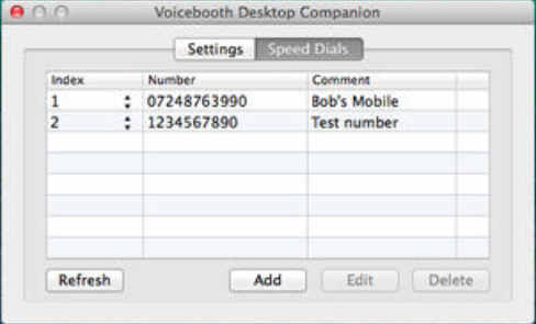 Voicebooth Desktop Companion 1.1 : Main Window