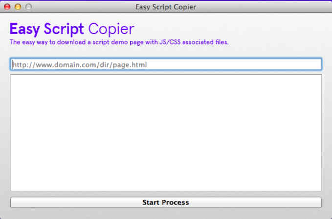Easy Script Copier 1.0 : Main Window