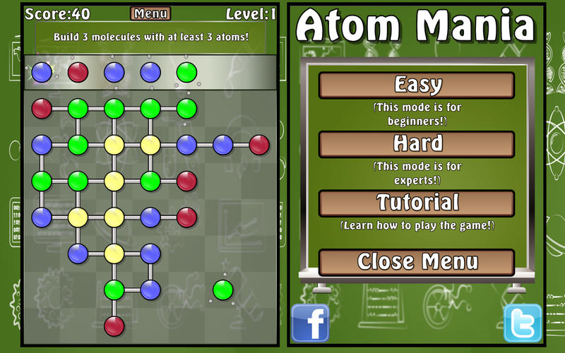 Atom Mania 1.0 : Main Window