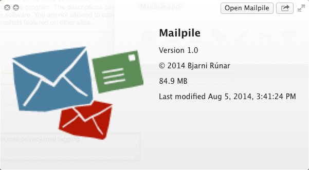 Mailpile 1.0 beta : Version Window