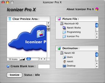 Iconizer Pro X 3.0 : Program interface
