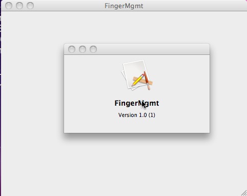 FingerMgmt 1.0 : Main window