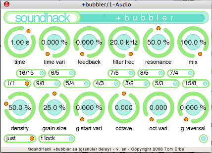 SoundHack 0.8 : Main window