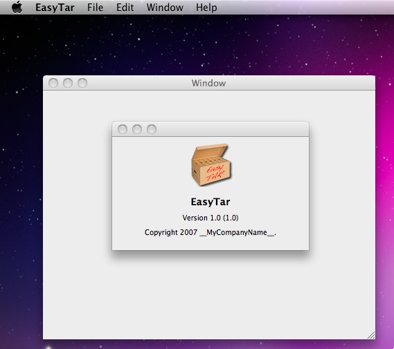 EasyTar 1.0 : Main window