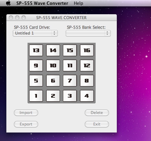 SP-555 Wave Converter 1.0 : Main window