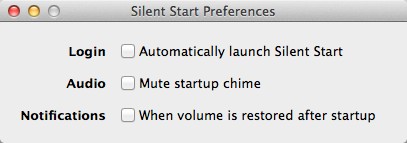 Silent Start 1.0 : Main Window