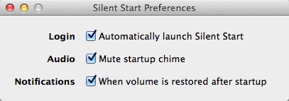 Silent Start 1.0 : Setup Preferences