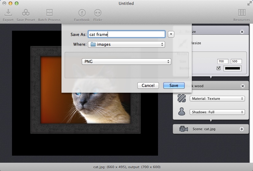 LightFrame 3.5 : Exporting Resulted Image