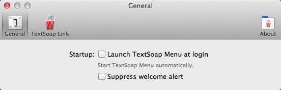 TextSoap Menu 1.1 : Program Preferences
