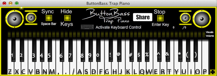 ButtonBass Trap Piano 1.0 : Main Window
