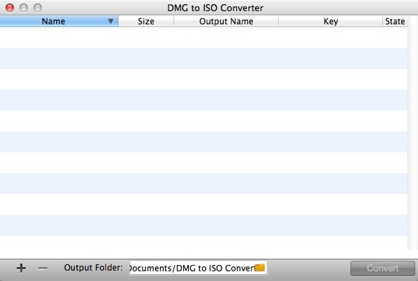 DMG to ISO Converter 1.0 : Main Window