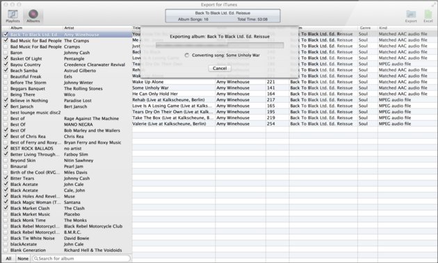 Export for iTunes 1.6 : Main Window