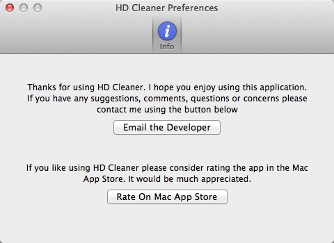 HDCleaner 1.1 : General Preferences