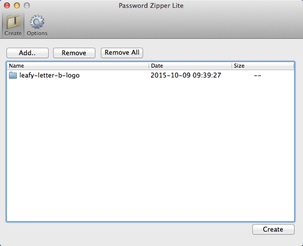 Password Zipper 2.0 : Main Window