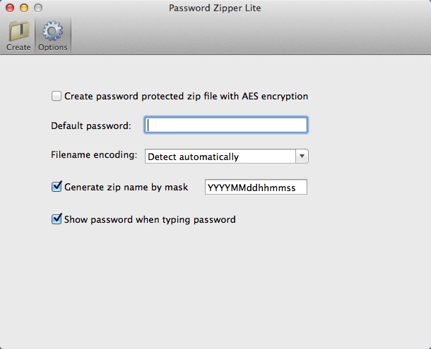 Password Zipper 2.0 : Program Preferences