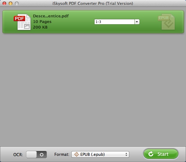 iSkysoft PDF Converter Pro 3.5 : Main Window