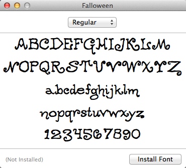 Halloween Fonts 2.0 : Installing Font