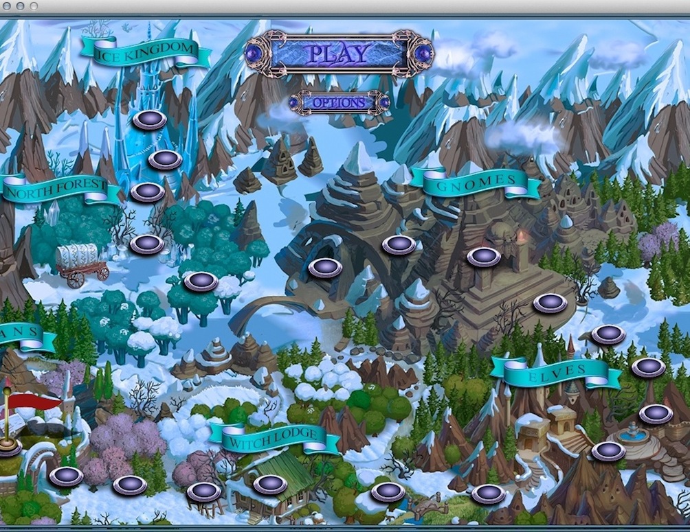 The Far Kingdoms: Winter Solitaire : Level Map