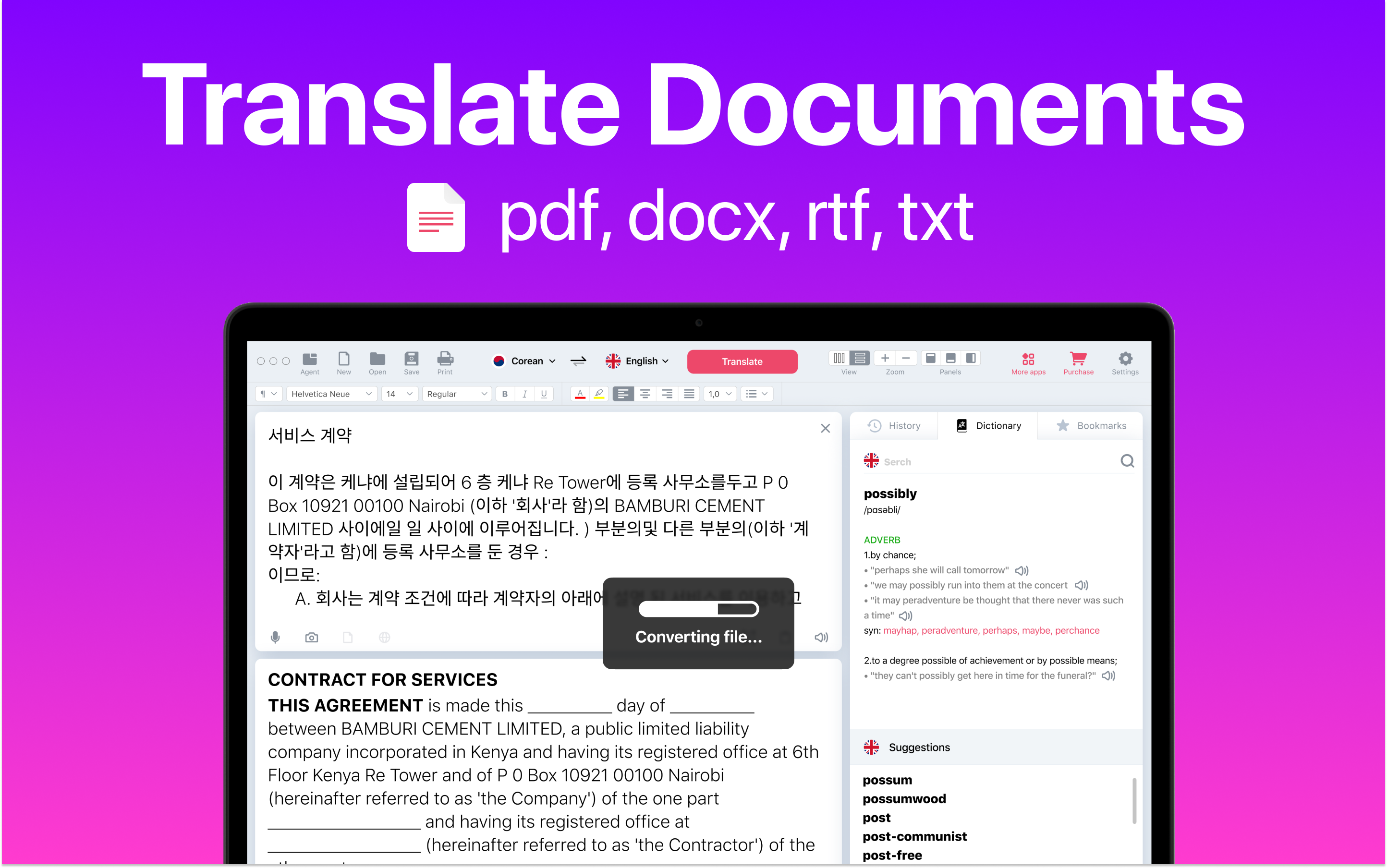 Lingvanex Translator 1.5 : Formats