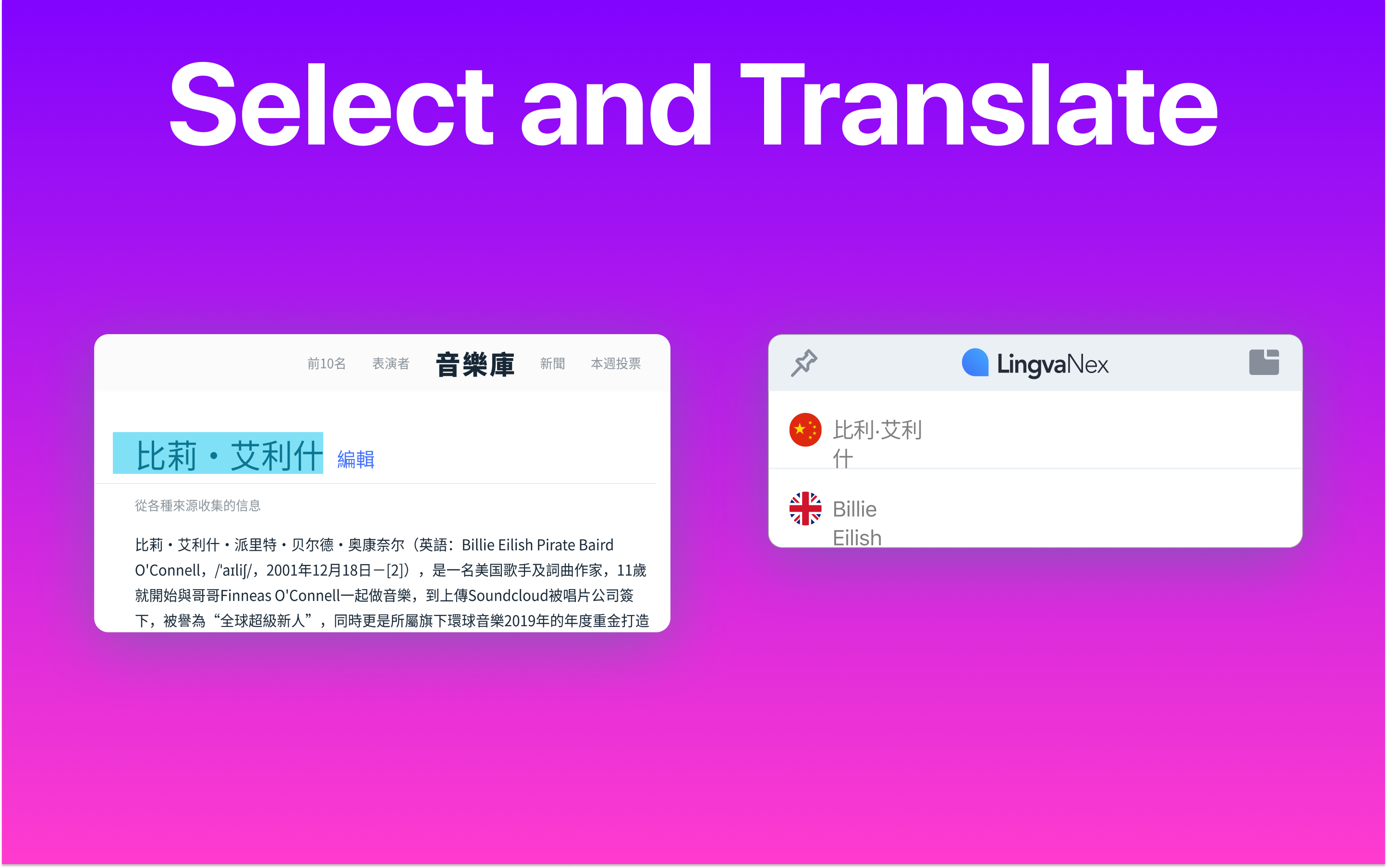 Lingvanex Translator 1.5 : Select and translate