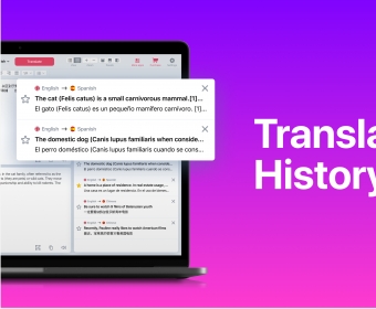 Translation history
