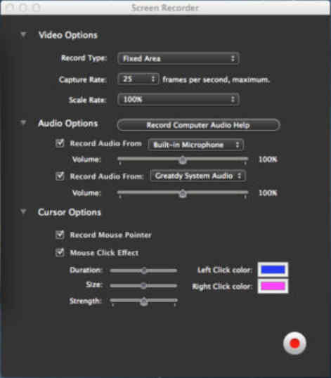 Screen Record & Audio Record Tool 3.2 : Main Window