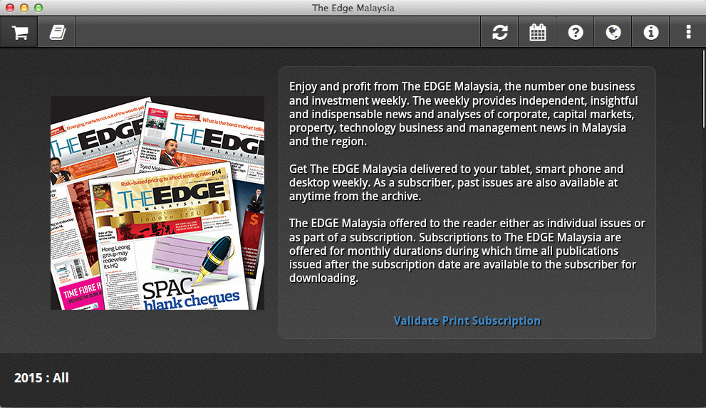 The Edge Malaysia 5.1 : Main Window