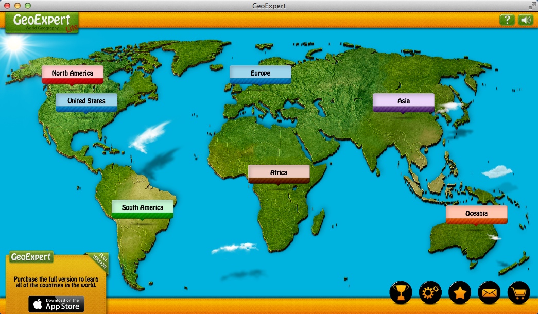GeoExpert - World Geography 3.2 : Main Menu