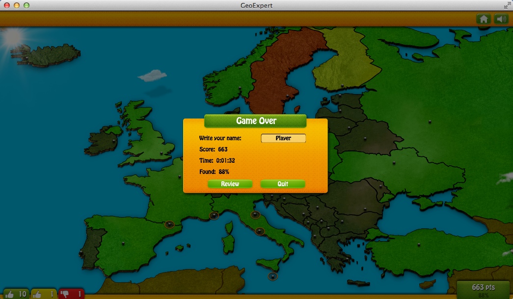 GeoExpert - World Geography 3.2 : Completed Challenge Statistics