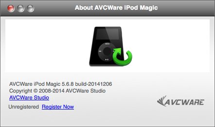 AVCWare iPod Magic 5.6 : About Window