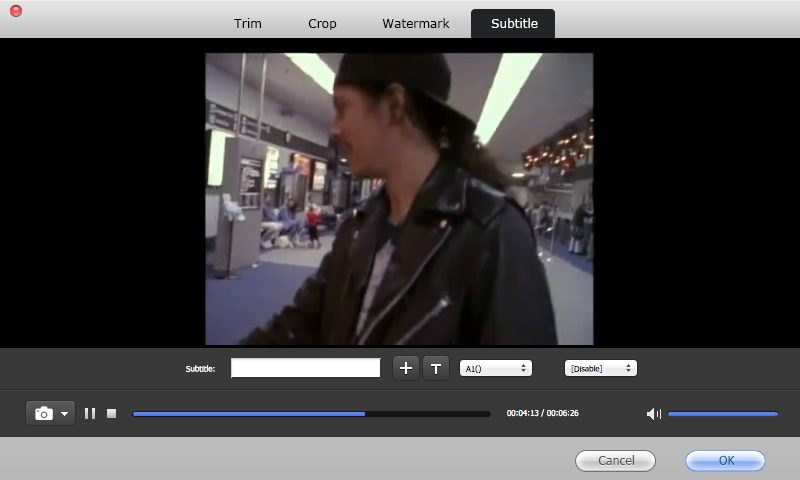 Free Vob To iMovie 2.0 : Subtitle Options