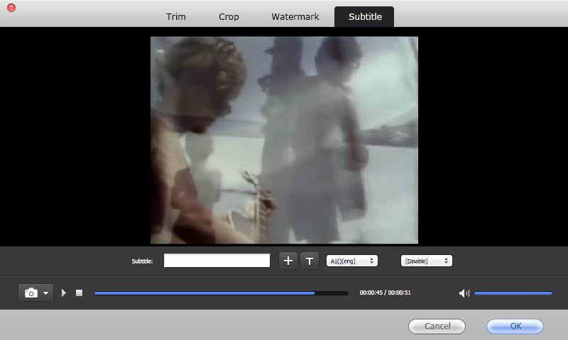 Free AVCHD To iMovie 2.0 : Subtitle Options